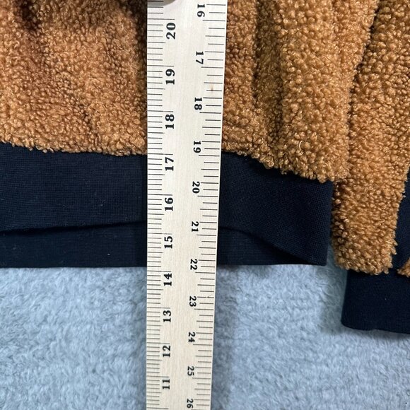 Fabletics Spencer Reversible Teddy Bomber Jacket in the Color Sepia Size L - Picture 13 of 15